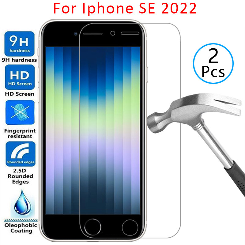 กระจกนิรภัยสําหรับ iphone se 2022 ฝาครอบโทรศัพท์ i es 3 se2022 se3 กระเป๋ายึดป้องกันโทรศัพท์ iphoe i
