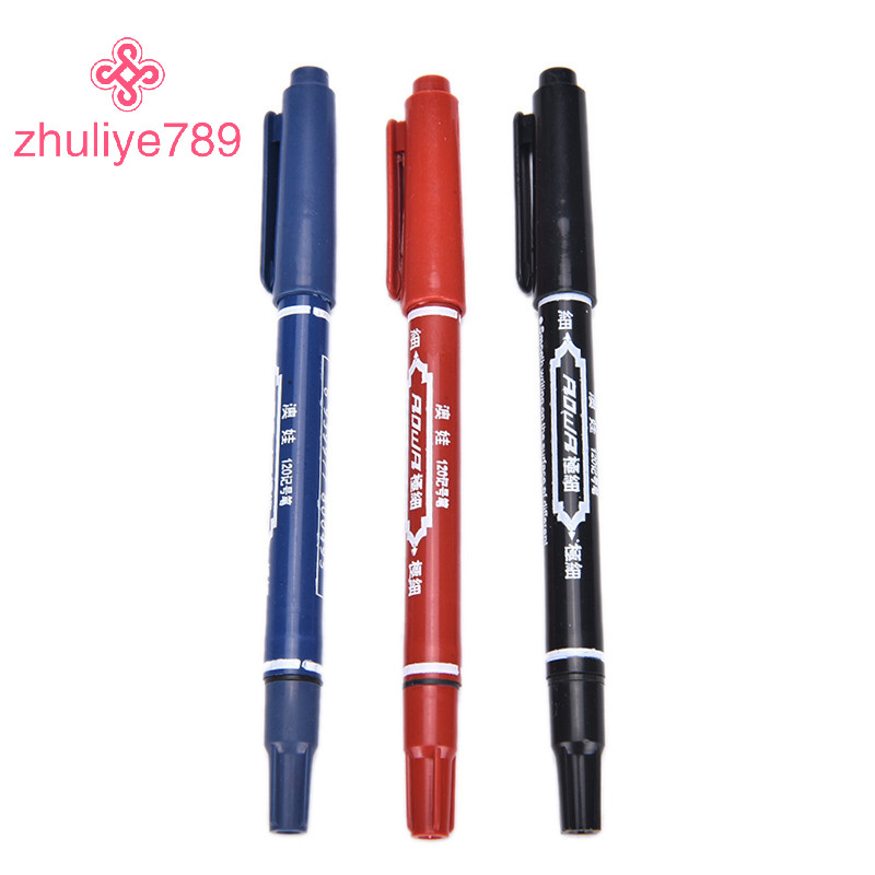 <zhuliye789> ปากกามาร์กเกอร์ถาวรเคล็ดลับแฝดDoubled Headed Hook LineสําหรับCD DVD Media Disc,
ใหม่ ปา