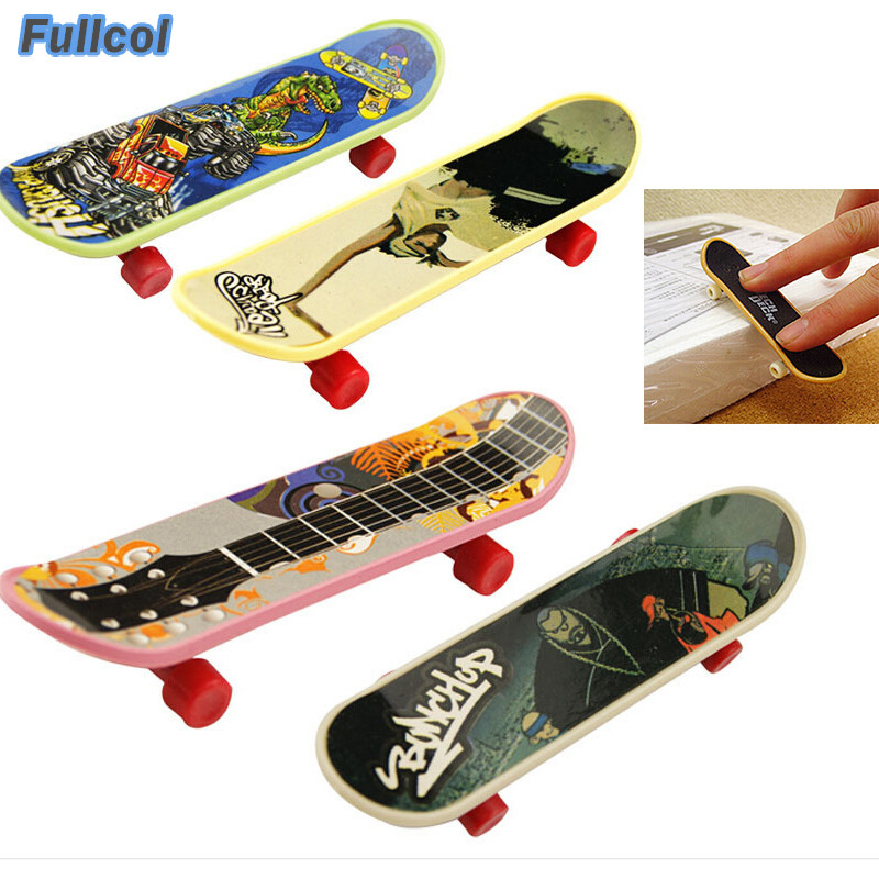 Fullcol 1X Mini Finger Board สเก็ตบอร์ดความแปลกใหม่เด็กหนุ่มๆสาวๆของเล่นของขวัญสําหรับงานปาร์ตี้ 3.7 "TH