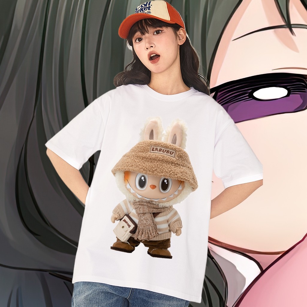 พร้อมส่ง&COD RINA STUDIO เสื้อยืดผ้าCotton100% ลายน้องน่ารักมากใส่สบาย สไตล์เกาหลี D-5116