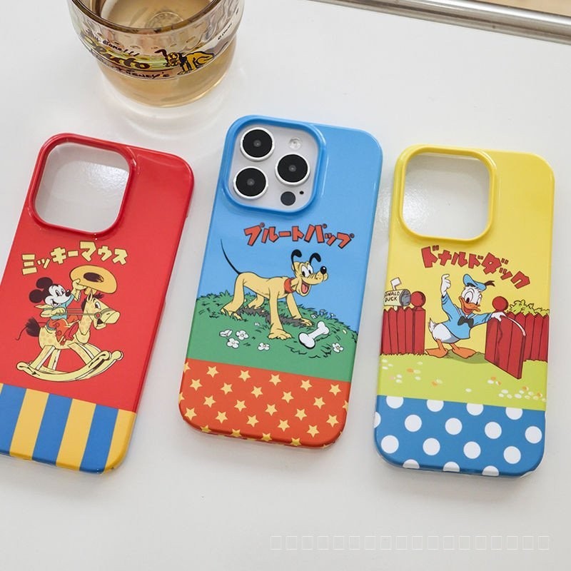 Retro สนุกทาสีม้าขี่มิกกี้เมาส์เคสโทรศัพท์ iPhone เข้ากันได้กับ iPhone 15 14 Pro Max ป้องกันฝุ่น 15 Plus XR 8 Plus 7 Plus เคสซิลิโคน XS Max 12 13 Pro Max 11 Anti-drop 3SQ9