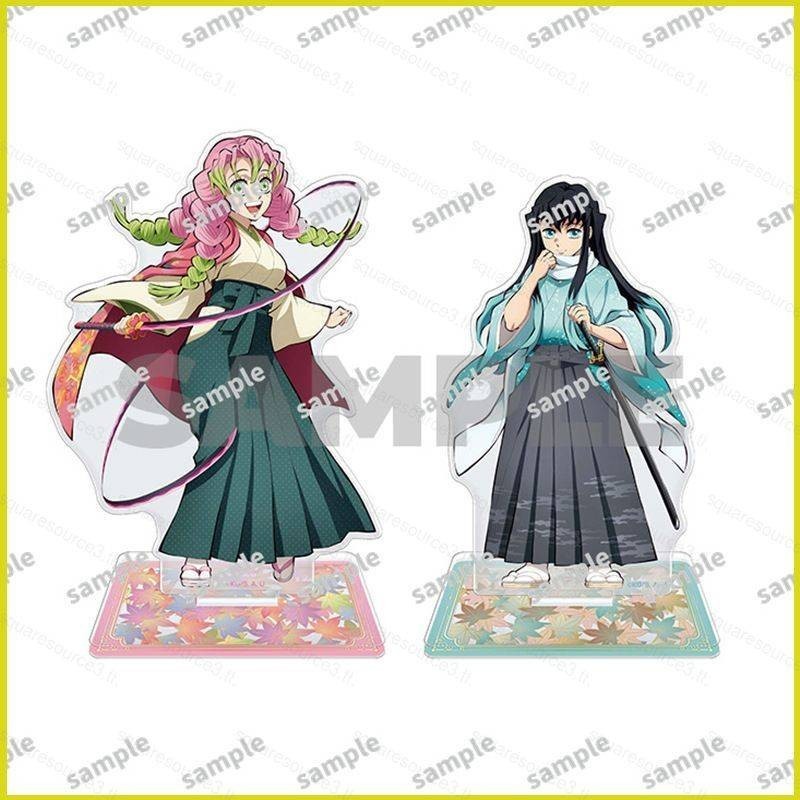 Sq3 Demon Slayer รูปของเล่นอะคริลิคขาตั้งอะนิเมะผู้ถือแผ่น Kanroji Mitsuri Tokitou Muichirou ตกแต่งบ้านของขวัญ