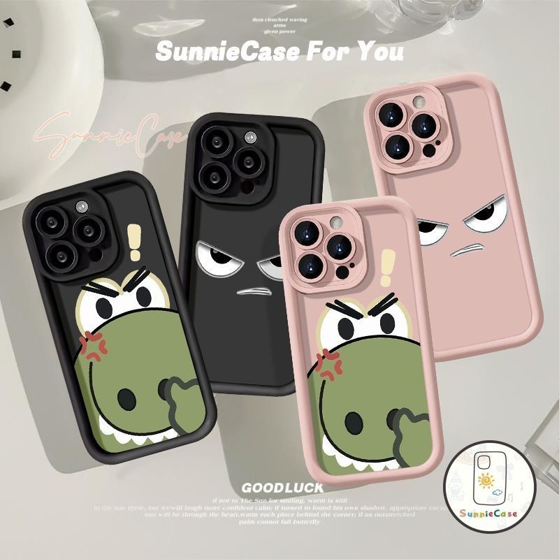 ลายการ์ตูนไดโนเสาร์น่ารัก เคสiPhone 11 12 14 13 15 Pro Max XR เคสไอโฟน 8 7 6 6s Plus 7Plus X XS Max รูปแบบที่มีความสุข