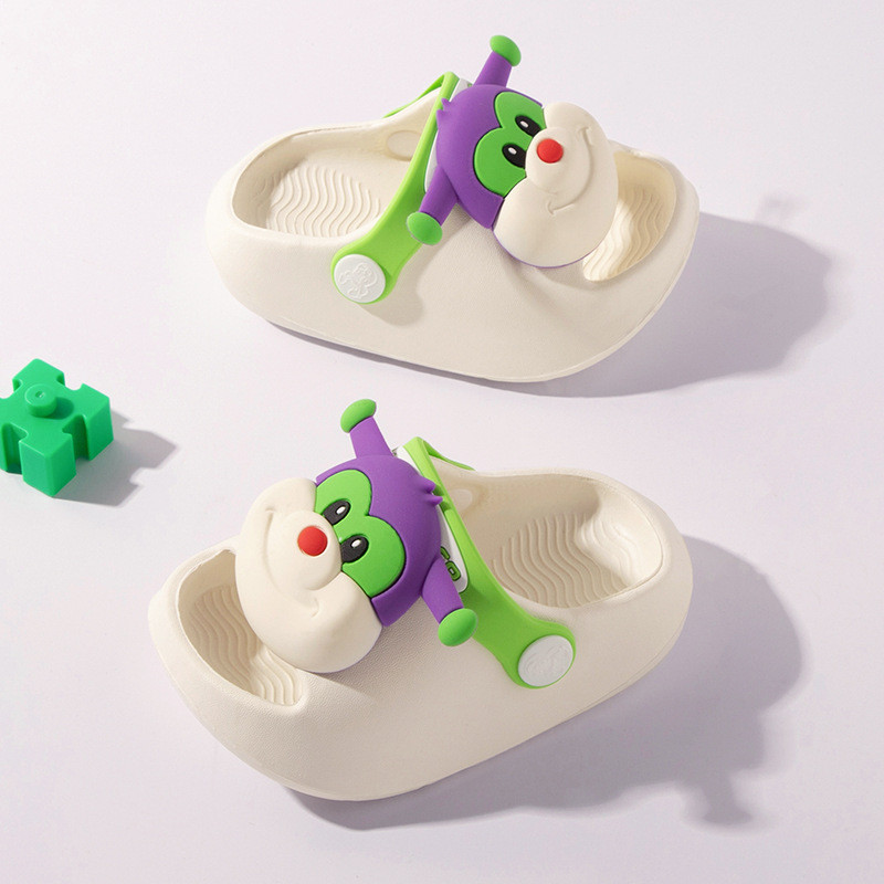 Ayuer 1-6 ปีเด็กชายและเด็กหญิงการ์ตูนการ์ตูน Peter Pan DIY รองเท้าแตะ