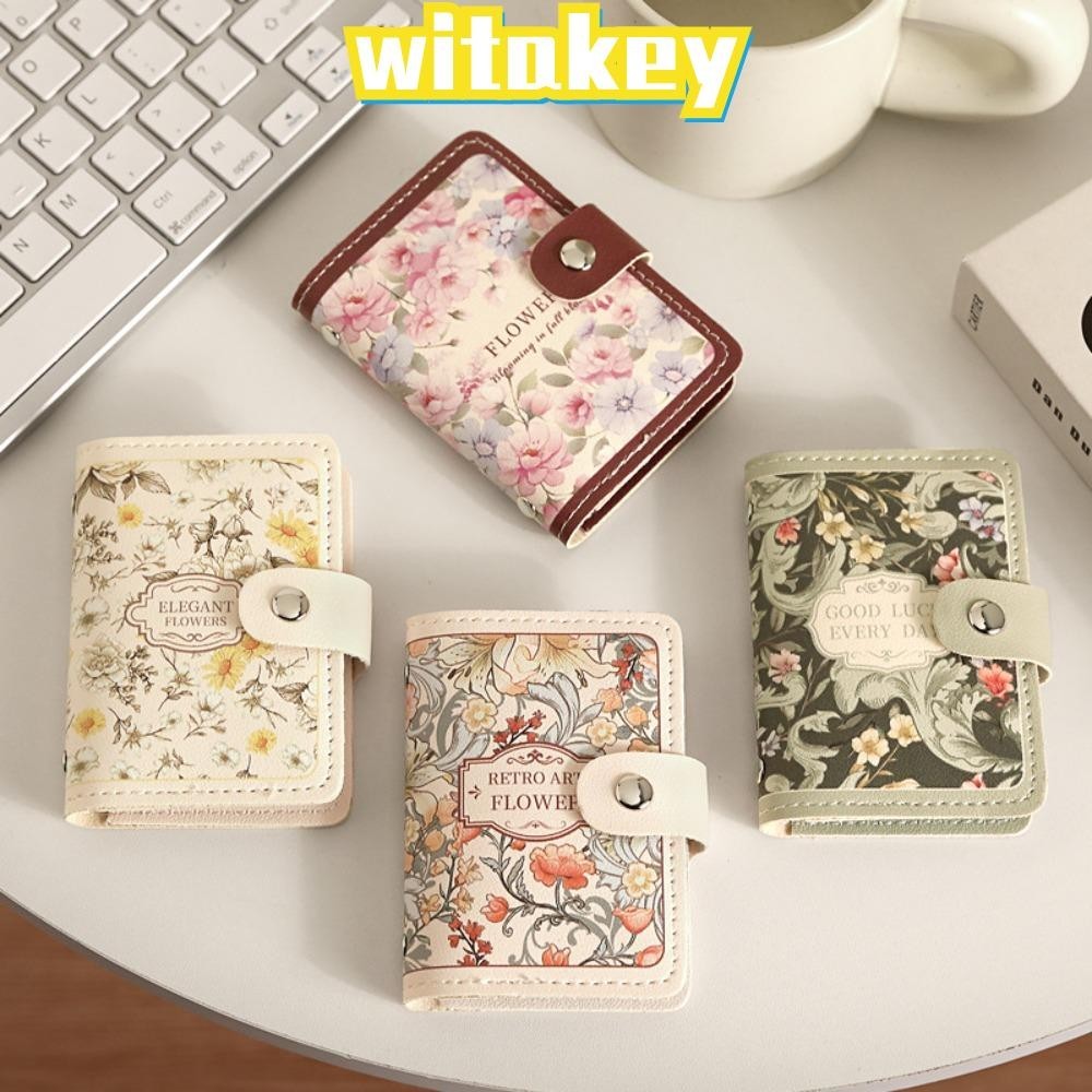 Witakey กระเป๋าสตางค์ผู้หญิง, กระเป๋าการ์ด 20 กระเป๋าเงินความจุขนาดใหญ่, หนัง PU แบบพกพากันน้ําน้ําหนักเบา ID Card Holder ผู้หญิง