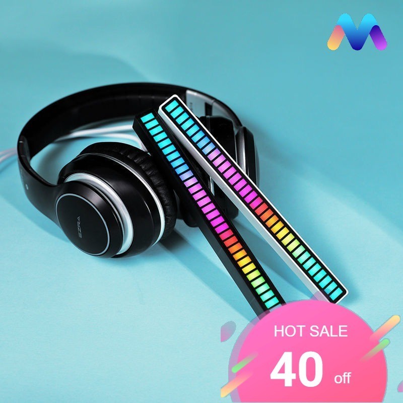 Rhythm Light Ambient Light Pickup Light RGB Voice Control Light รถ LED บรรยากาศเดสก์ท็อป Music Senso