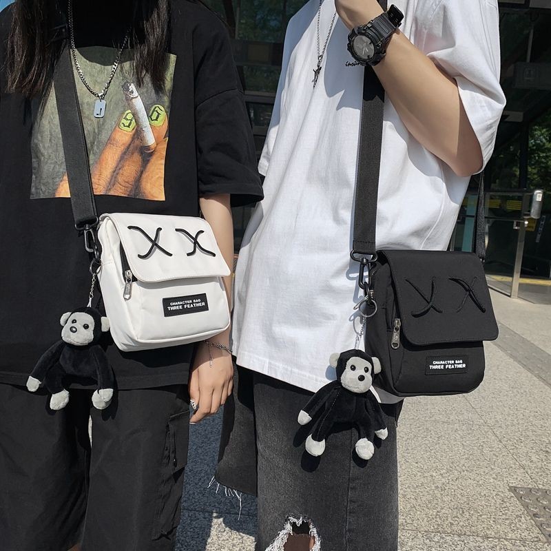 Messenger Bag Mens Street Wear Sports Shoulder Small Backpack สไตล์ญี่ปุ่น