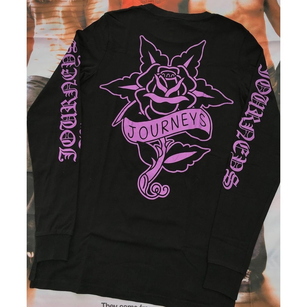 Oldschool Retro Line ร่างดอกไม้ Graffiti เสื้อยืดแขนยาวผู้ชายผู้หญิงสไตล์ขี้เกียจหลวมด้านใน Top