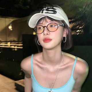 ในไทย💖แว่นตากันแดดสไตล์วินเทจย้อนยุคผู้หญิงรูปไข่ป้องกันUV400แว่นตาผู้หญิงป้องกันกรอบสีฟ้า.coolcolor.th