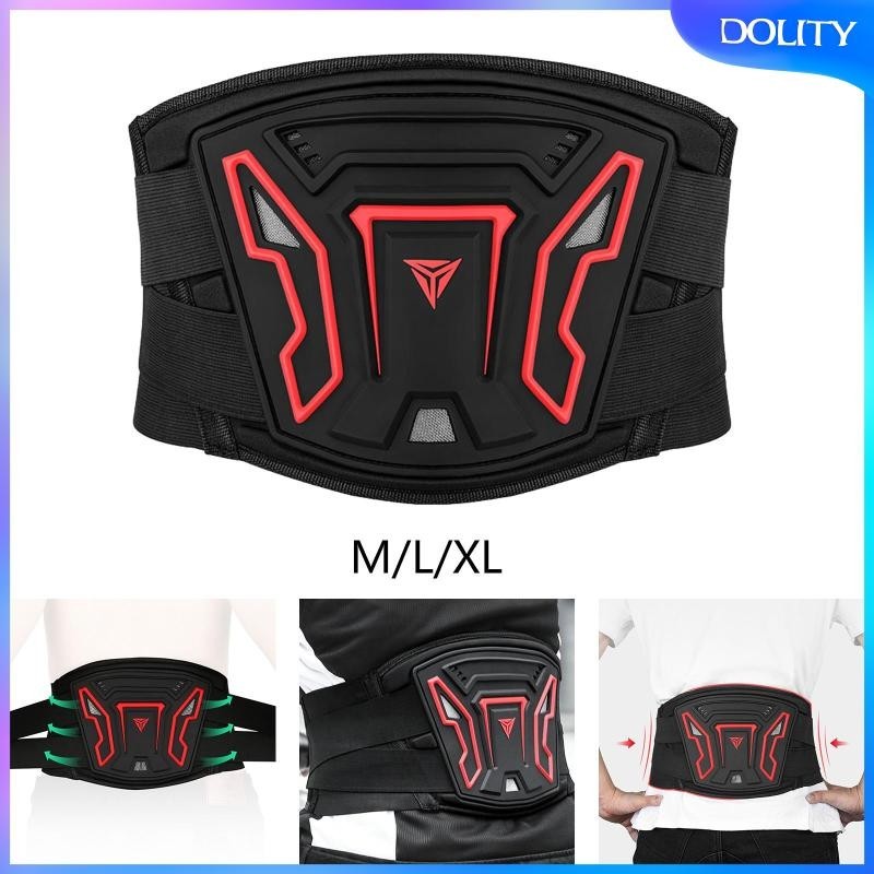 [dolity] อุปกรณ์ป้องกันเอวรถจักรยานยนต์เข็มขัดไตเกียร์ระบายอากาศกลับสนับสนุนสายรัดปรับได้สําหรับสเก็ตเล่นสกีหน้าแรกยิม