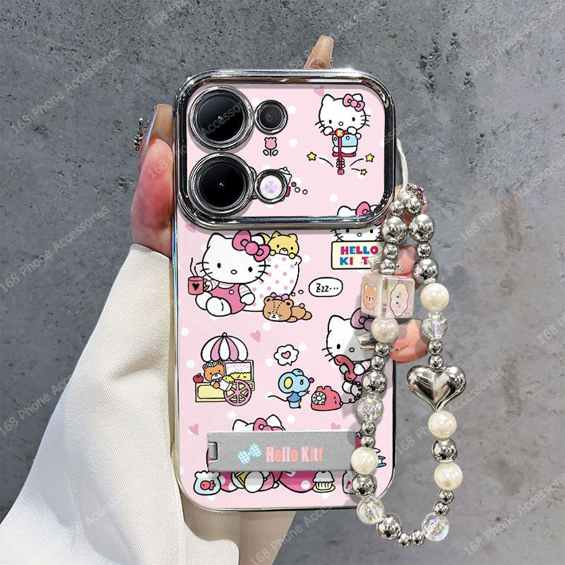 เคส OPPO Reno 13 5G เคส OPPO Reno 13 Pro 5G เคสกันกระแทกน่ารักแมวการ์ตูนหมี Diy ตุ๊กตาโทรศัพท์ฝาครอบโทรศัพท์เชือกเส้นเล็กสร้อยข้อมือซิลิโคนขอบซิลิโคนนุ่มสําหรับนักเรียนหญิง