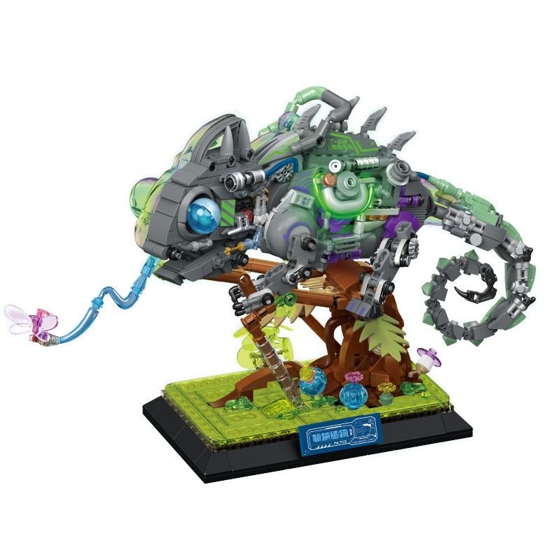 นกแก้วกึ่งกลไก Mantis จระเข้ Velcro Shark รุ่นอนุภาคขนาดเล็กอาคารบล็อกตกแต่งของขวัญ - รูปที่ 7