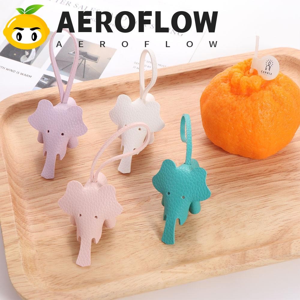 Aeroflow จี้พวงกุญแจช้าง, นุ่มตุ๊กตาสัตว์น่ารัก Key Ring, Mini Handmade Creative หนังพวงกุญแจรถอุปกรณ์เสริมกระเป๋าแขวนอุปกรณ์เสริม