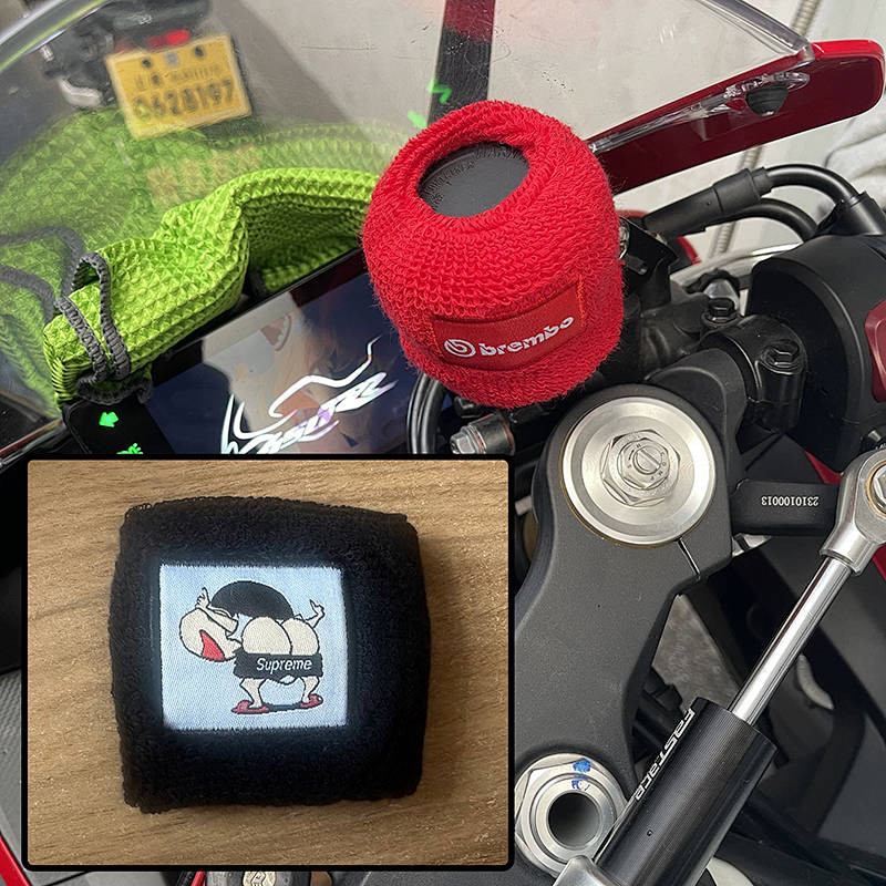 【Ready Stock】 Kaiyue 450rr Qianjiang Race 600 Race 550S Motorcycle Brake Upper Pump Oil Cup Oil Pot Protective Cover Cotton Cover I7Fs