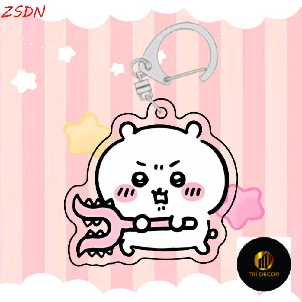 Zsdn อะนิเมะ Chiikawa พวงกุญแจ Rakko จี้กุญแจรถตลก