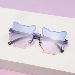 การ์ตูนไล่โทนสีสีแมวเด็กแว่นตาแฟชั่นเด็กแว่นกันแดด ยูวี400 แ…