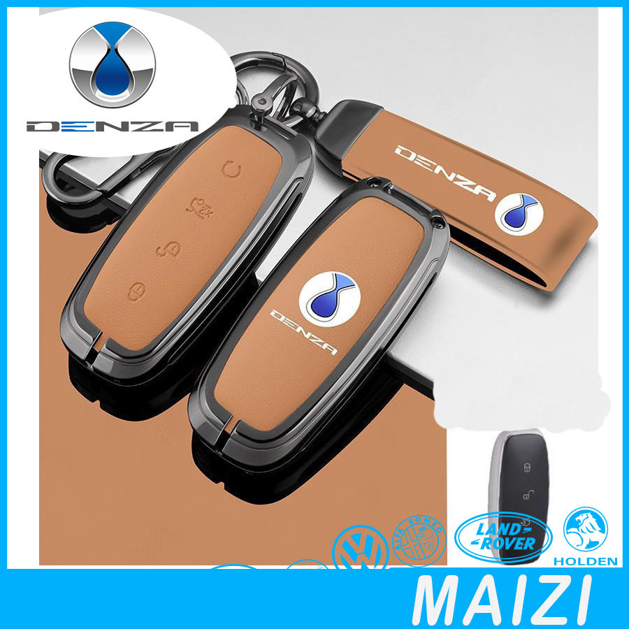 [พร้อม] เคสกุญแจหนัง DENZA d9 ที่ใส่การ์ด BYD DENZA EV พร้อมพวงกุญแจโลหะ XDOM