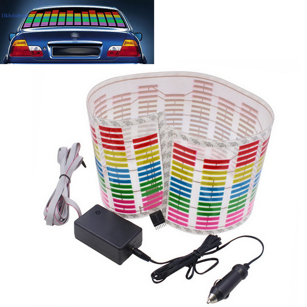 ถูกที่สุด Rhythm Lights，12V 45x11CM Car Equalizer Sticker Music Rhythm LED Flash Light