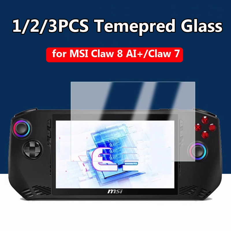 1/2/3PCS กระจกนิรภัยสําหรับ MSI Claw 8 AI + 2025 ฟิล์มป้องกันสําหรับ MSI Claw 7 2024 ป้องกันหน้าจอ A