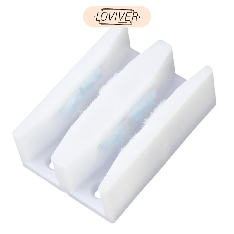 LOVIVER คู่มือบนพื้นสําหรับประตูกระจกบานเลื่อนทําจากสีขาว 67x46x23 มม