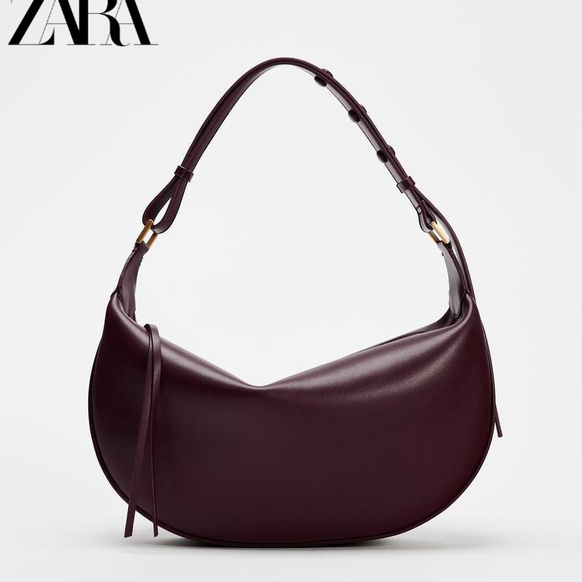 Zara HOME กระเป๋าหญิง 2025 สไตล์ใหม่ All-Match แฟชั่น High-End Casual One-Shoulder Niche Cross-Body Retro Dumpling กระเป๋า