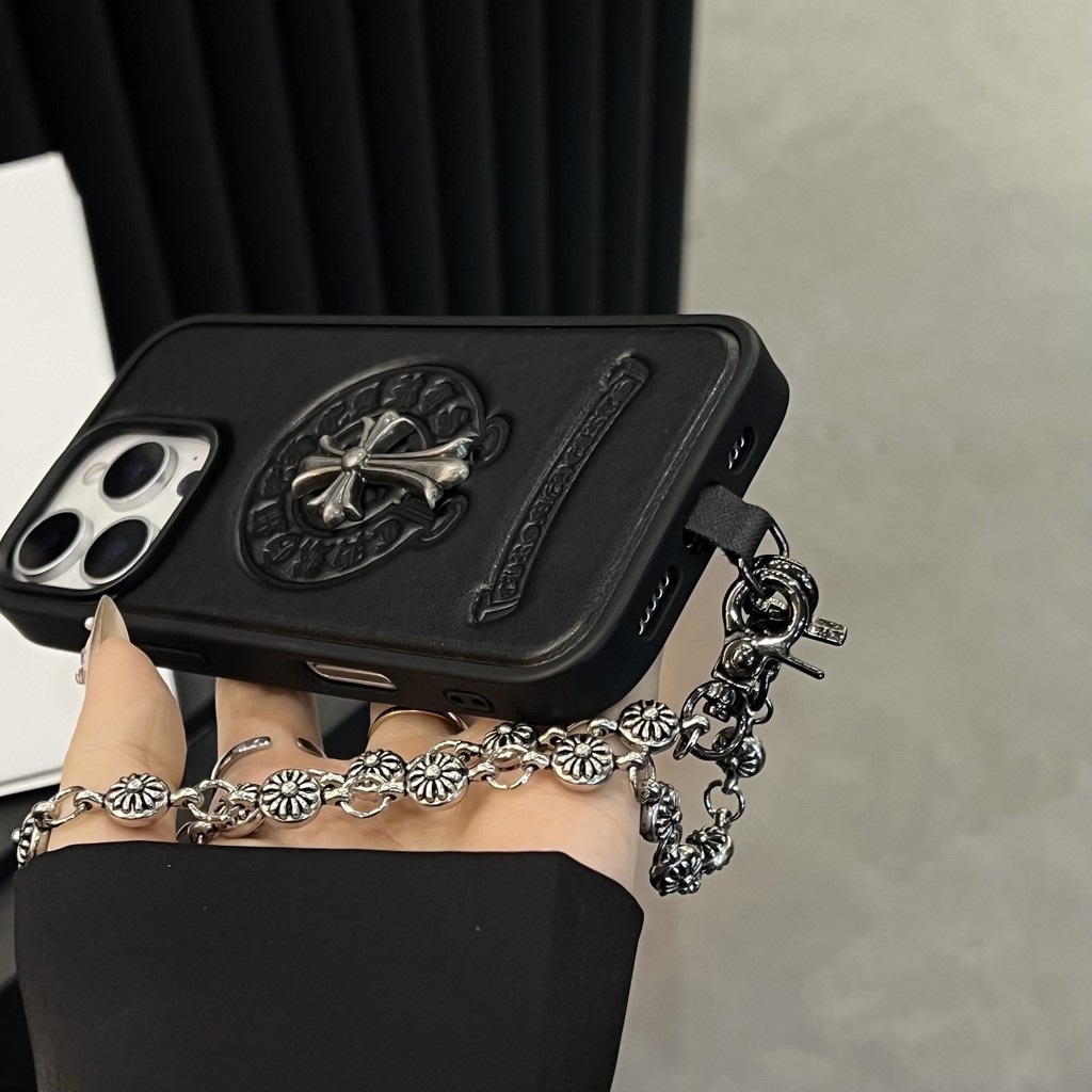 ลายนูนลิ้นจี่ลายซองหนังสําหรับ ไอโฟน iPhone 17 16 15 14 13 Pro Max  มือโปร สูงสุด กรอบหลุมขนาดใหญ่ป้องกันหนาออกแบบครอบคลุมเต็มรูปแบบป้องกันการตกปกโลหะเชือกป้องกันการสูญ - รูปที่ 5