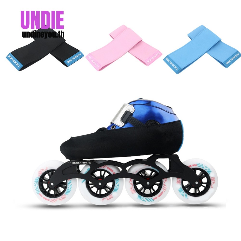 UNDIE⭐ผ้าคลุมโรลเลอร์สเก็ต 1 คู่ ฝาครอบป้องกันรอยขีดข่วน ผ้าคลุมรองเท้าสเก็ตความเร็วป้องกันการสึกหรอ