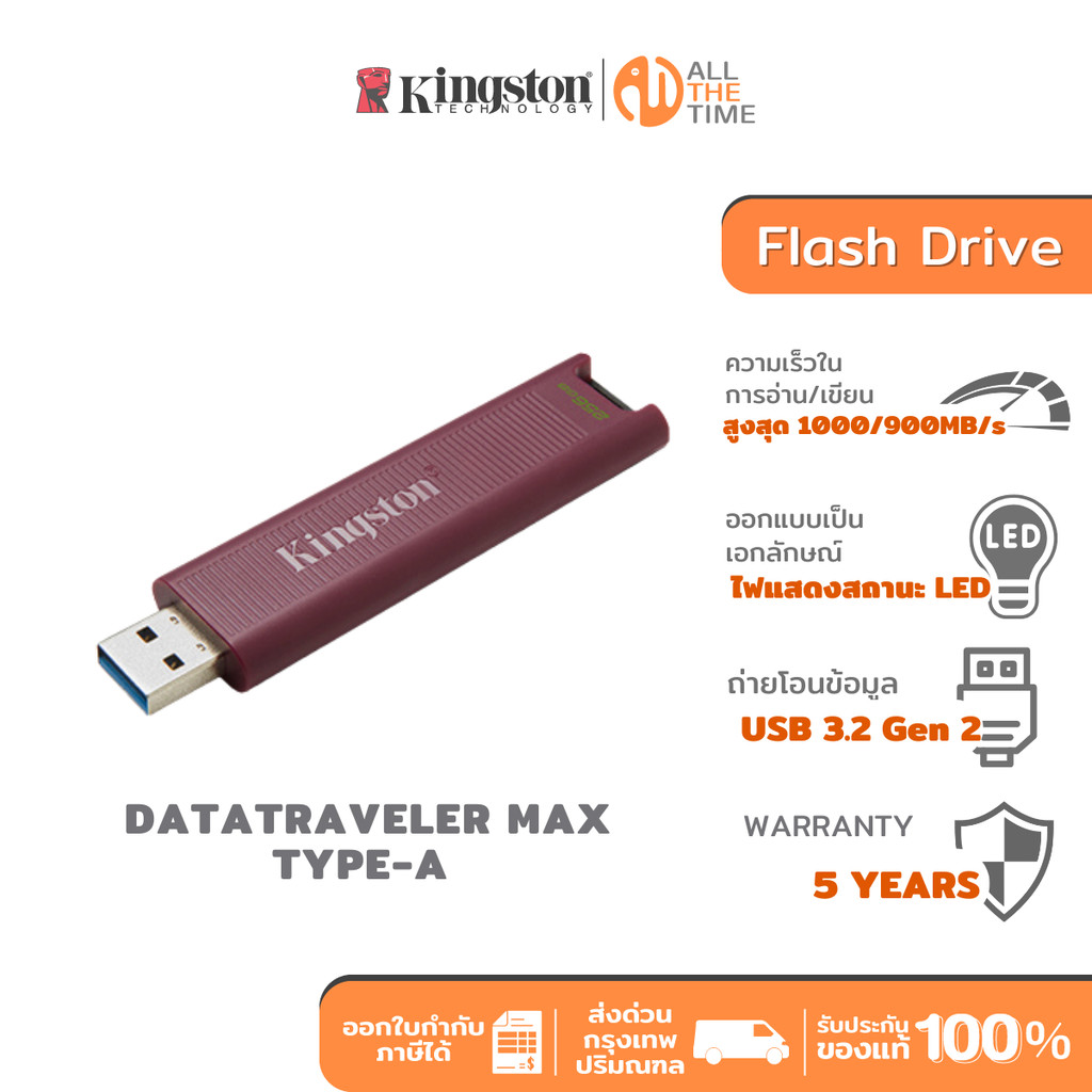 Kingston DataTraveler Max USB 3.2 Gen 2 Type-A Flash Drive 256GB I 512GB I 1TB (DTMAXA)