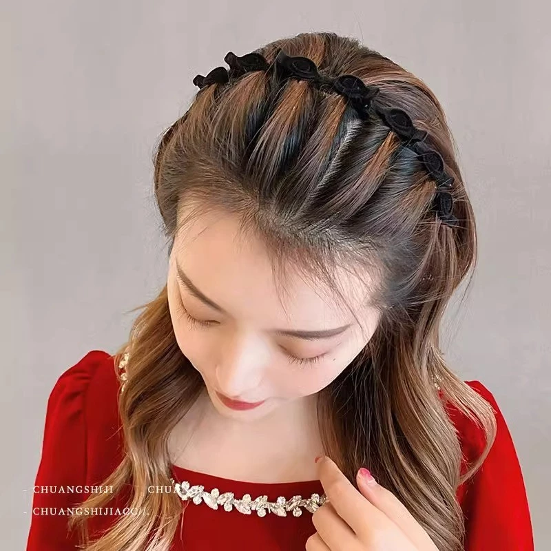 วินเทจกํามะหยี่หน้าผากถักผมห่วงคาดศีรษะ ชม. หูฟัง thumbnail 5