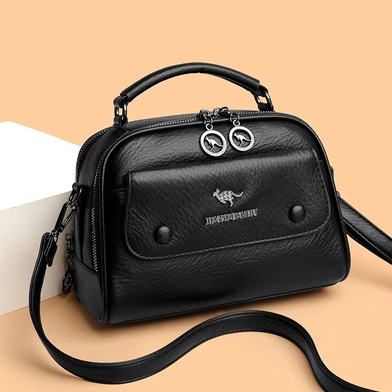 Retro แฟชั่นผู้หญิงกระเป๋าสี่เหลี่ยมเล็ก All-Match Commuter กระเป๋าสะพายแบบพกพาสุภาพสตรีแบบพกพาไหล่กระเป๋า Messenger