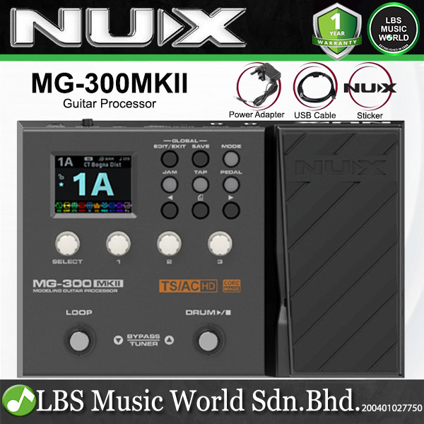 Nux MG-300MKII Modelling Guitar Processor Multi Electric Guitar Effects Pedal (MG300 MG300MKII)