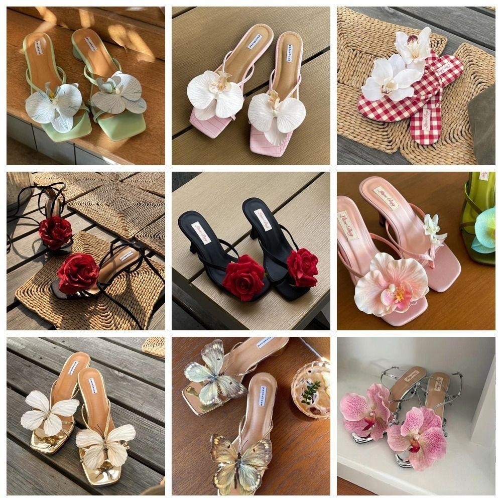 Jarrediw ดอกไม้อุปกรณ์เสริมรองเท้า,รองเท้าแตะตกแต่งวันหยุดสไตล์ผีเสื้อ Orchid รองเท้า Charms,น่ารักที่ถอดออกได้ DIY รองเท้าหัวเข็มขัด Clogs หัวเข็มขัด DIY รองเท้าตกแต่งสาว - รูปที่ 2