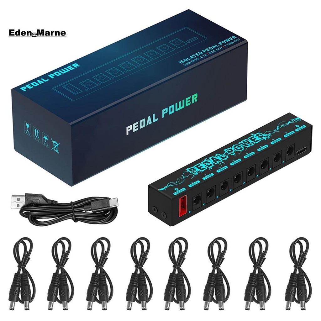 [Eden_Marner]Pedal Power Guitar Pedal Power Guitar Effector Power Supply 8 Isolated DC Output Guitar