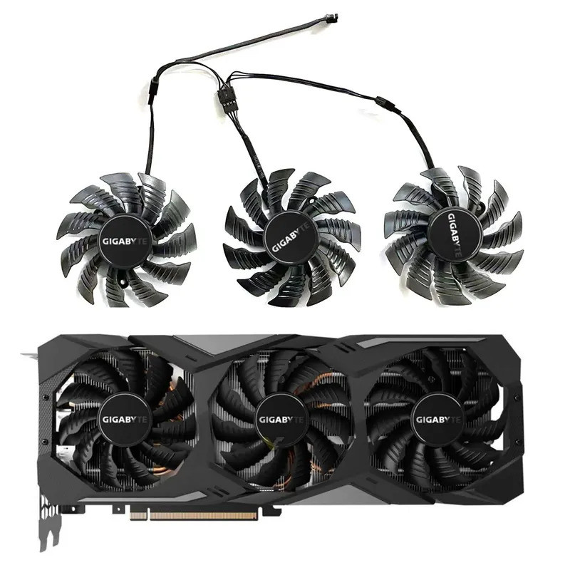 ใหม่ 82MM 4PIN T128015SU PLA09215S12H RTX2080 2080 TI GPU พัดลมสําหรับ Gigabyte Geforce Rtx2070 2070