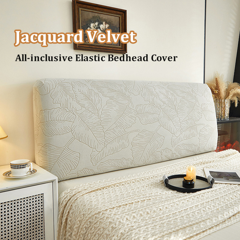 ผ้าคลุมหัวเตียง jacquard ปกสีทึบออกจาก ผ้าแจ็คการ์ด กํามะหยี่นุ่มกันฝุ่นความสะดวกสบายเตียงปกปลอกหัวเตียงกลับป้องกันหัวเตียงป้องกัน 5ฟุต 6ฟุต ราคา ถูกที่สุด ดีลบีเคเค