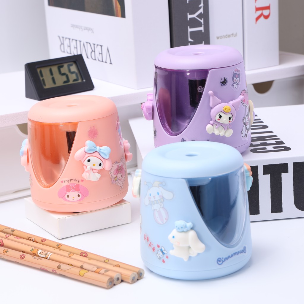 [สินค้าที่มี] เครื่องเหลาดินสออัตโนมัติ Kuromi Melody Cinnamoroll อุปกรณ์การเรียน, เครื่องเหลาดินสอ ชุดเครื่องเขียนนักเรียน ฤดูกาลเปิดเทอม