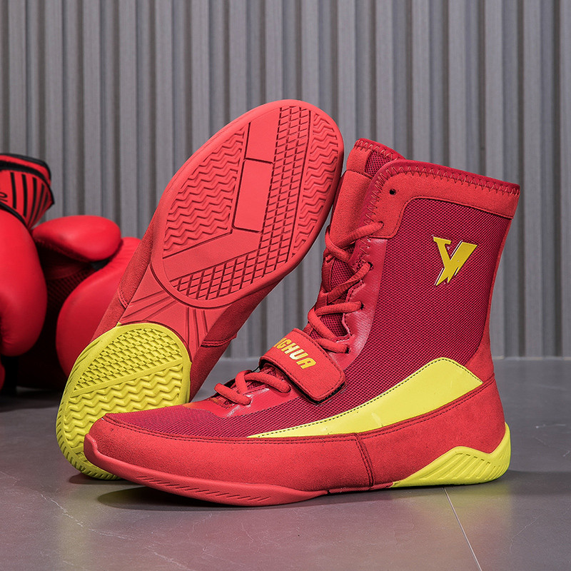 Mens Fighting Professional Comprehensive Training Wrestling Shoes High-Quality Lighting Boxing Shoes