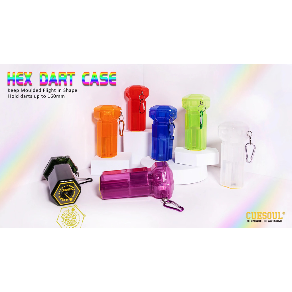 CUESOUL HEX Chopping Dart Case สําหรับลูกดอกปลายเหล็กและลูกดอกปลายอ่อน