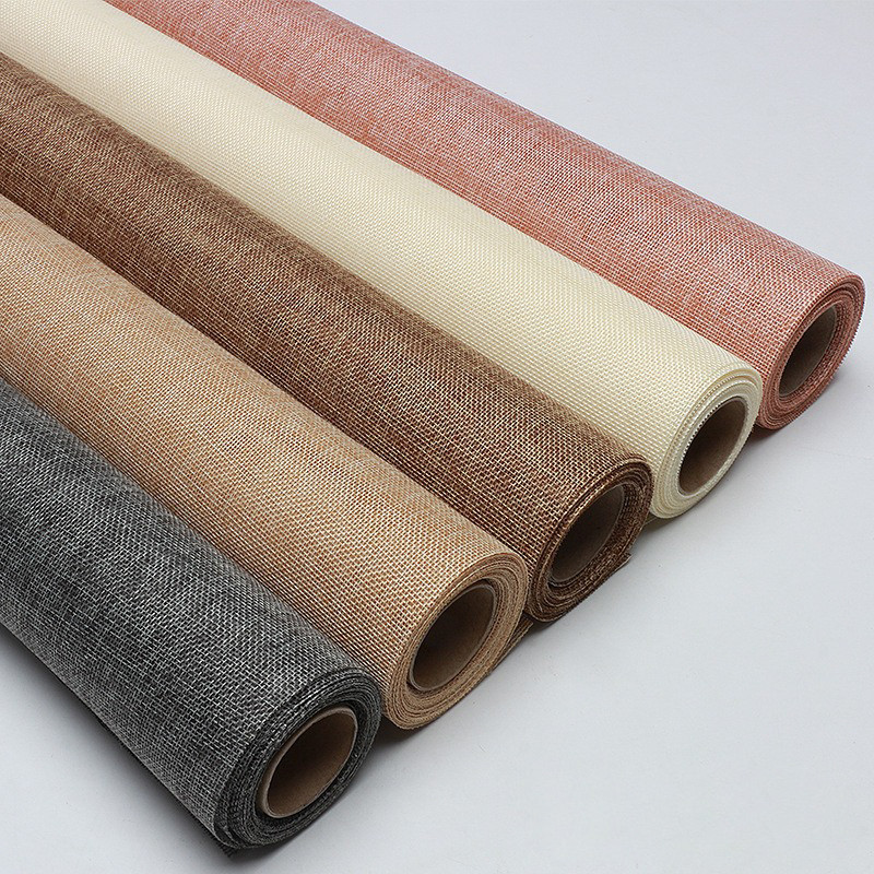 1 ม้วน 48cmx5Yards Vintage สีผ้าลินินม้วนดอกไม้ DIY วัสดุดอกไม้กระดาษห่อ Florist Supplies