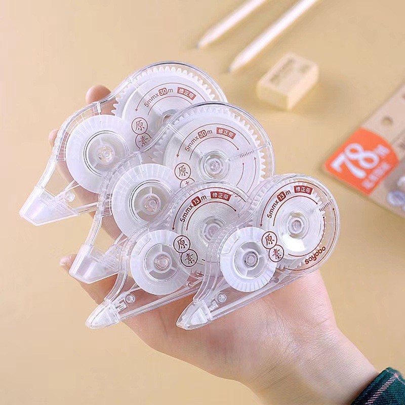 เทปลบคำผิด การแก้ไขเทป แบบเทป ลิควิดเทป ลิควิด ความยาว78เมตร (แพ็ค 6 ชิ้น)