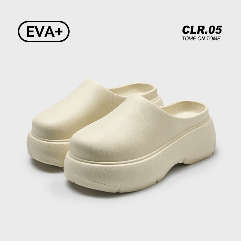 Ayuer 6.5 ซม.หนา soled Elevating Muller รองเท้าสําหรับผู้หญิงกลางแจ้งลื่นและไม่ลื่นเท้าเหม็น Anti-collision Chef รองเท้า
