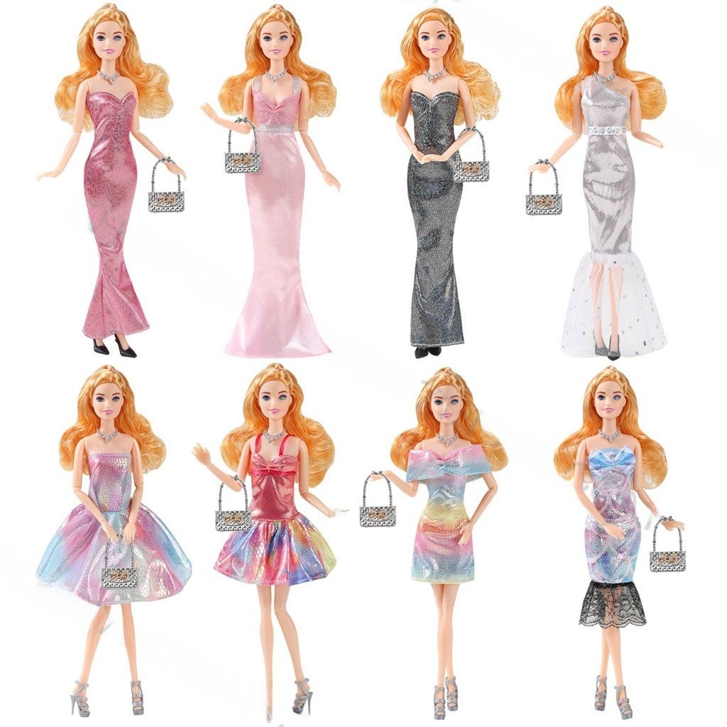 6 ชิ้น อุปกรณ์เสื้อผ้าตุ๊กตา 30 ซม. ชุดแฟชั่นเล็ก เกมแต่งตัวตุ๊กตา ของเล่นสำหรับเด็กผู้หญิง