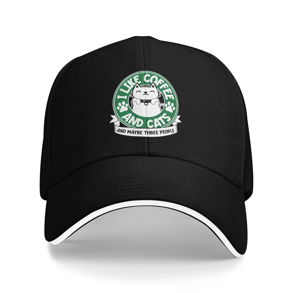 I Like Coffee And Cats And Maybe 3 People Casual Baseball Cap