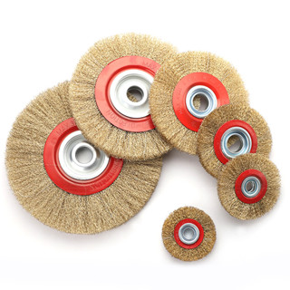 แปรงลวดกลมทองเหลือง KingsMan มีหลายขนาดให้เลือก 5/6/8นิ้ว