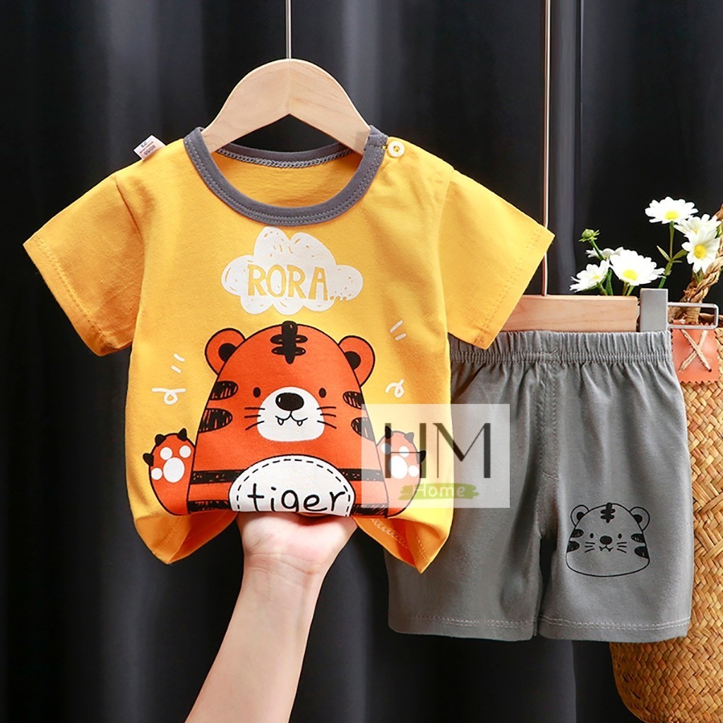 เสื้อผ้าเด็ก ชุดลำลองเด็ก เซทเสื้อ+กางเกงขาสั้น เซท 2 ชิ้น  ใส่ได้ทั้งเด็กผู้ชายผู้หญิง - รูปที่ 6