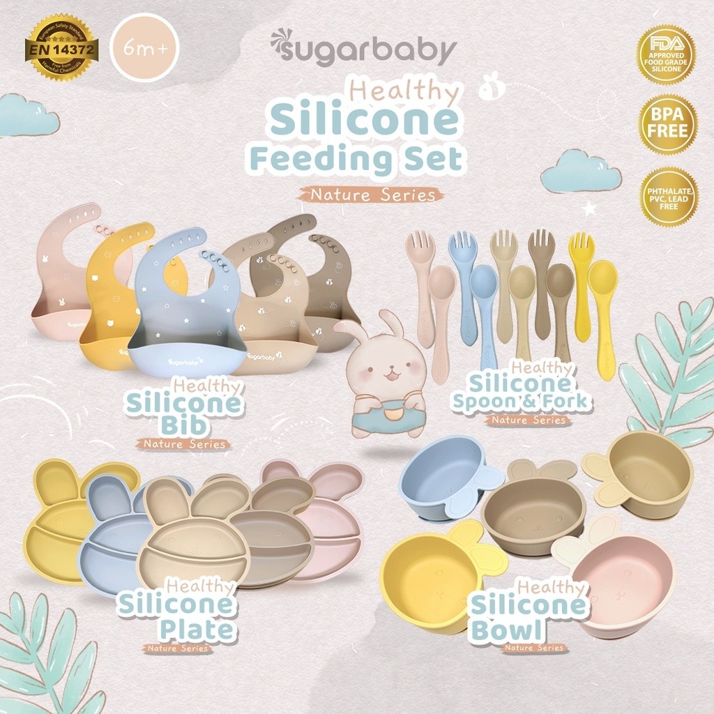 SUGARBABY / BABY Feeding UTENSILS SET / Sugar Baby Feeding pack / Sugar Baby Childrens Eating Utensi