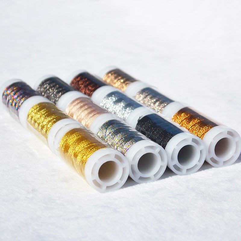 สีเมทัลลิค ทอง เงิน ด้ายไนล่อน 0.2–0.8 มม. สําหรับสร้อยข้อมือ สร้อยคอ ถักแฮนด์เมด