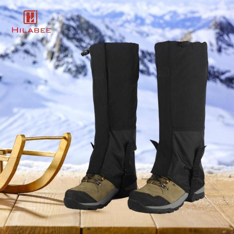 Hilabee Leg Gaiters ผ้าคลุมรองเท้าหิมะที่ใช้งานได้จริงสําหรับกิจกรรมกลางแจ้ง Travel Walking