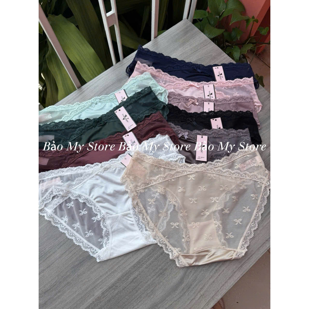 Combo 3 (สุ่ม) 8235 - กางเกงชั้นในผ้าไหมและลูกไม้ Voronin คุณภาพสูง Freesize ขนาดใหญ่ (V3 จาก 85-105