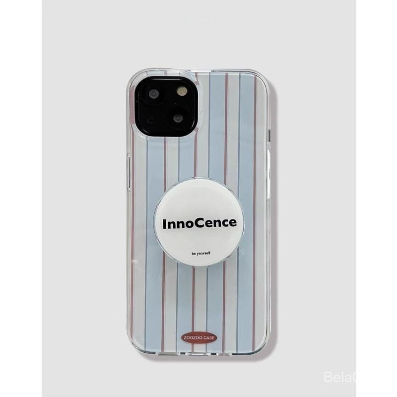 เคสโทรศัพท์มือถือ ลายทางสีฟ้า เรียบง่าย สําหรับ iPhone 15 13mini 14 12pro 11 xr xsmax 8 7 BMWN